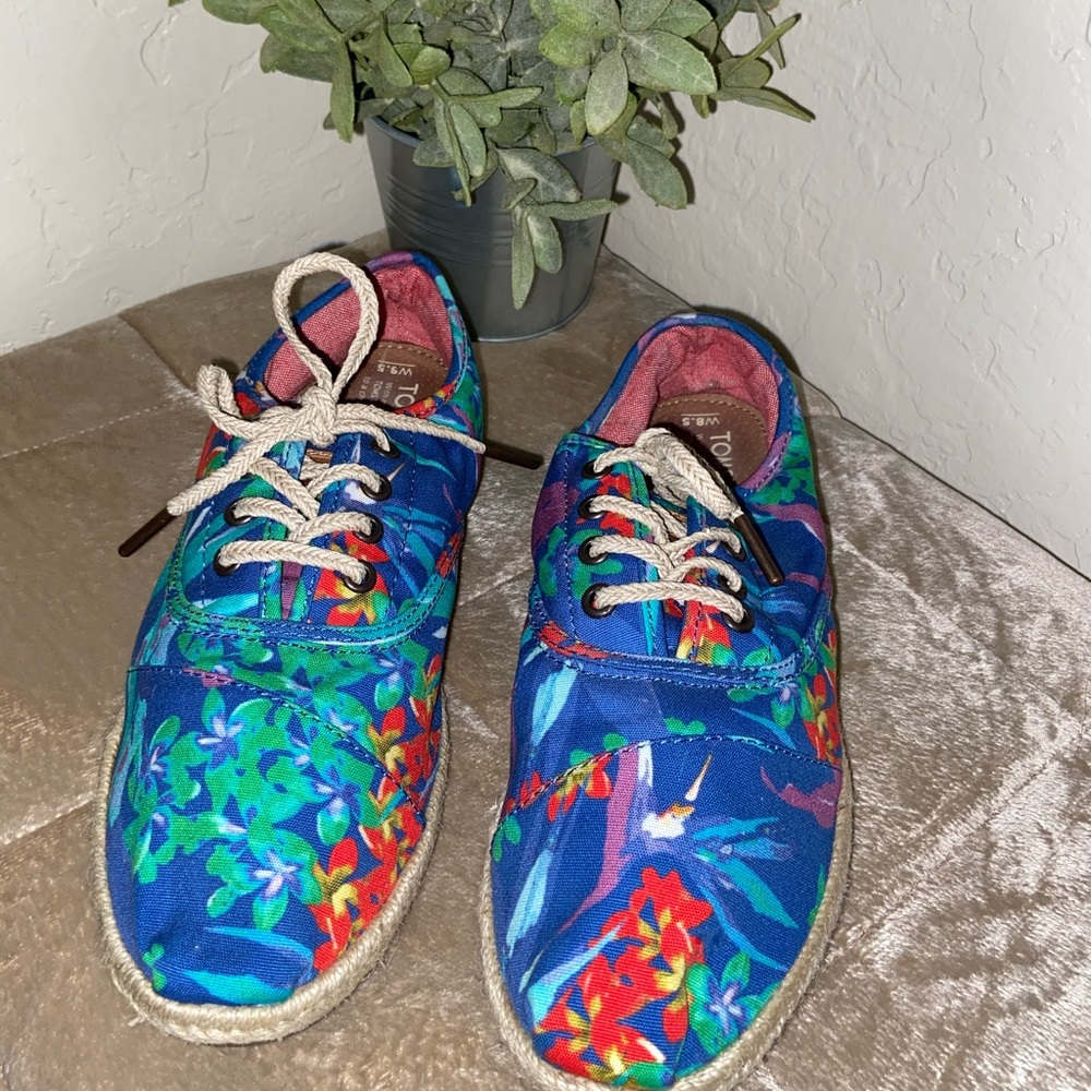 Colorful Coastal Toms with Laces